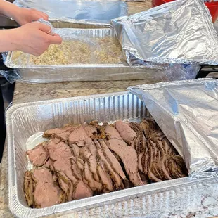 Tritip, potato salad