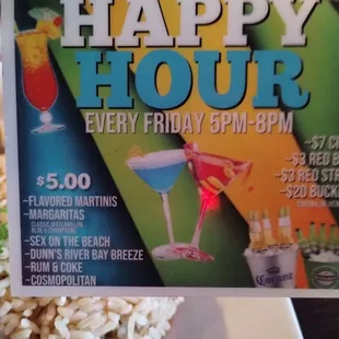 Happy hour drinks