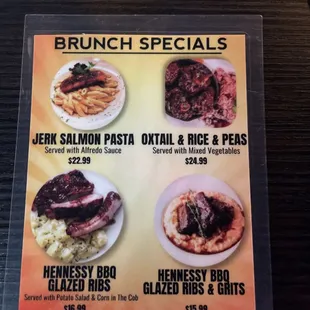 Brunch menu (October 2023)