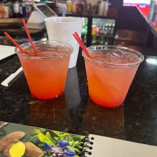 two glasses of lemonade