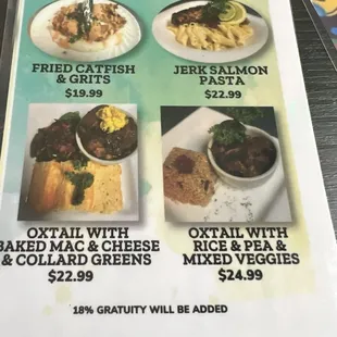 Brunch menu