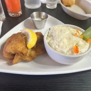 Catfish and grits