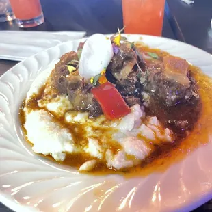 Oxtail and grits