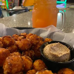 Sweet Potato Tots w/ yummy cinnamon butter