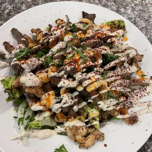 Mix Shawarma On Dunya Salad