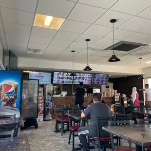 Illuminated menu, small table area