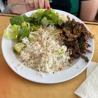 Mix Shawarma On Basmati Rice