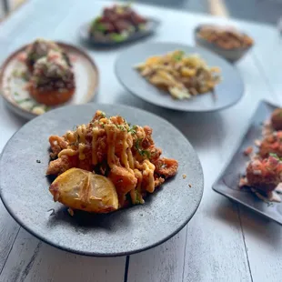a plate of food on a table