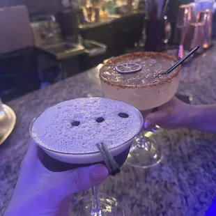 Espresso martini and spicy margarita