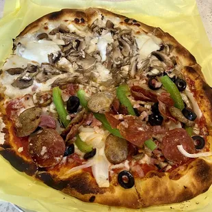 1/2 mushroom 1/2 supreme