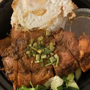 Rice pork chops. $12