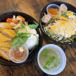 Com Ga di bo.. rice with free range chicken!! So good! Comes with a healthy soup!! Healthy Vietnamese food!! Come try it out! Nice staff!