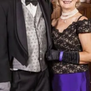 Gayle and I dressed up this night for a Victorian ball