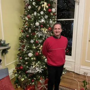 Our keeper Christopher loves Christmas but he&apos;ll welcome you anytime