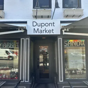 Front door of the store