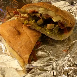Borracha Italian sandwich with jalapeños