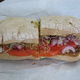 #6 Feta, Tomato, Onion, and Sprouts.