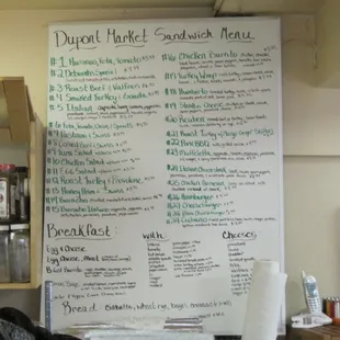 Menu as seen on 4/24/10