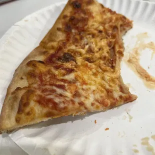 Decent cheese slice, about 1/2 of a full jumbo slice