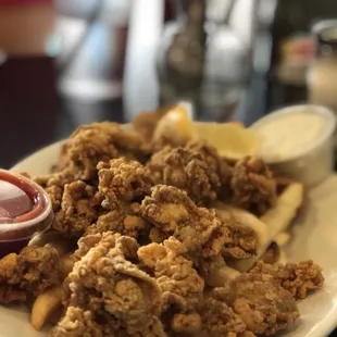 a plate of fried food