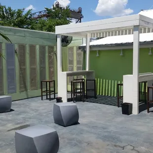 outdoor seating area