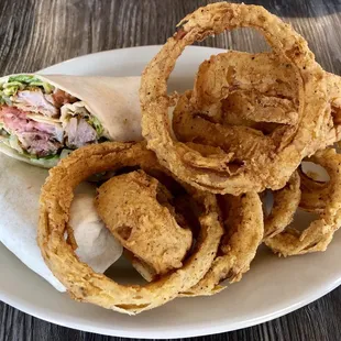 Grilled yellow fin tuna steak in a wrap, new lunch special.