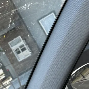 My front windshield. When the sun hits it, it's so distracting and noticeable.