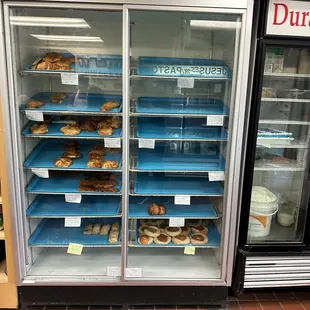 a display of pastries and pastries