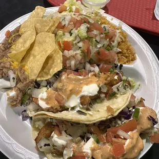 Fish taco plate