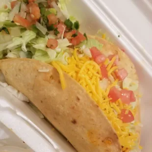 crispy shell beef taco