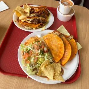 3 Queso Birria Tacos with Rice and Beans 5 Queso Birria Tacos