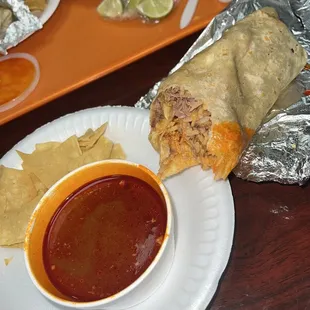 Birria, Bean &amp; Cheese Burrito