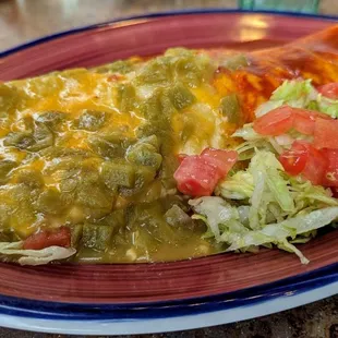 This breakfast burrito contains bacon and beans instead of potatoes.