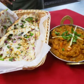 Onion chilli naan