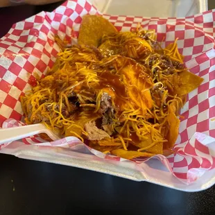 BBQ nachos!!! A+!!
