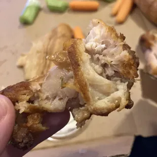 Ask for extra crispy wings there&apos;s so much fat it was disgusting specially, for the price