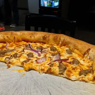 Their Buffalo Chicken pizza comes with sausage, not chicken...