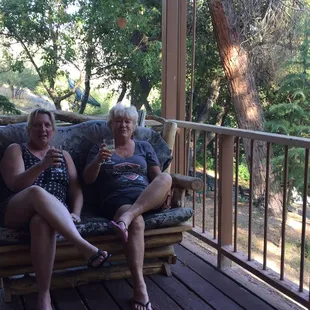 Our ladies on the back porch