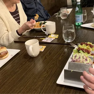 Sliders, tacos, pasta, and steak