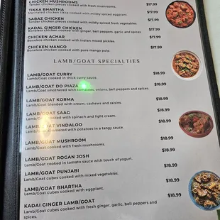 Menu as of August &apos;24