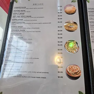 Menu as of August &apos;24