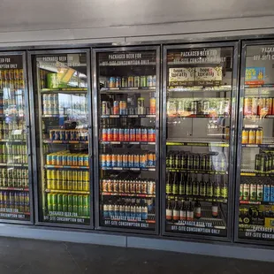 Beer to go... Very healthy selection