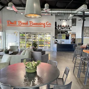 Inside seating from cozy to counter to tables