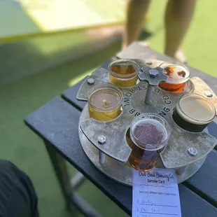 5 beer Flight.  Yummy!!!