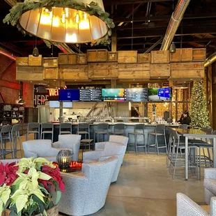 Large Indoor Bar with a Variety of Seating Options