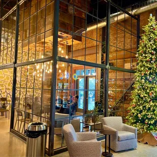 Drinking in the Big Glass Box!