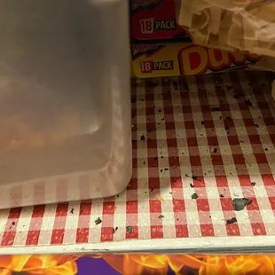 Large tar chunks in pantry #7 of 8 photos.