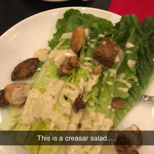 (Ceaser salad) "Lettuce wraps"