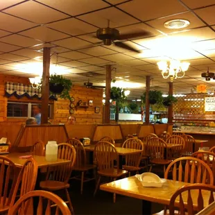 Interior at closing time, well-lit