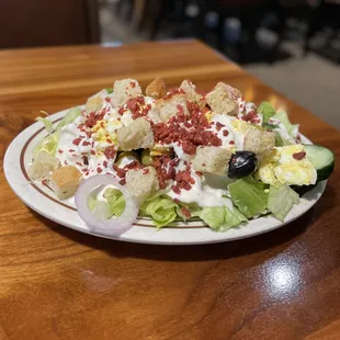 My Salad Creation with lots of olives